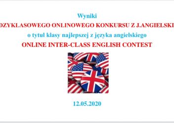Międzyklasowy Onlinowy Konkurs  Języka Angielskiego